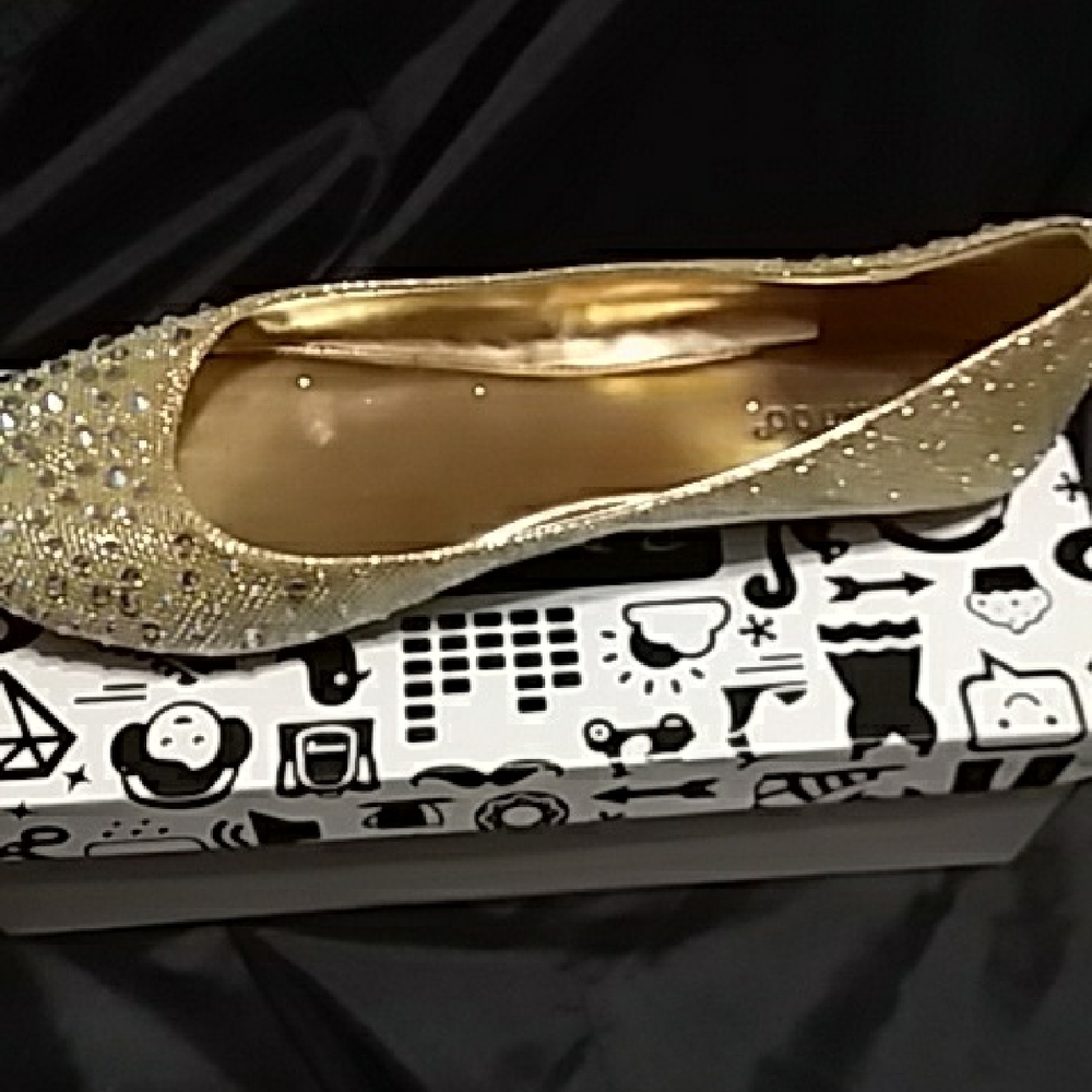BAMBOO Gold Embellished Women's Flat Loafer